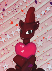 Size: 800x1080 | Tagged: safe, artist:feuerrader-nmm, character:tempest shadow, species:pony, 3d, female, heart, solo