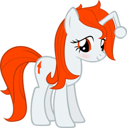 Size: 2439x2458 | Tagged: safe, artist:fabulouspony, oc, oc only, oc:karma, species:pony, species:unicorn, blushing, female, looking down, mare, ponified, reddit, simple background, transparent background, upvote, vector