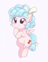 Size: 1589x2048 | Tagged: safe, artist:ginmaruxx, character:cozy glow, species:pegasus, species:pony, blushing, cozybetes, cute, female, filly, freckles, pink background, simple background, smiling, solo, touching face, white background