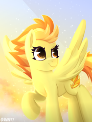 Size: 1800x2400 | Tagged: safe, artist:rivin177, character:spitfire, species:pegasus, species:pony, female, mare, solo, spread wings, wings