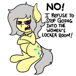 Size: 1024x1024 | Tagged: safe, artist:mrneo, oc, oc only, oc:spokey, species:earth pony, species:pony, angry, art trade, crossed arms, ghost, ghost pony, jewelry, male, necklace, simple background, solo, speech, transparent background