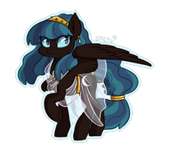 Size: 1150x989 | Tagged: safe, artist:spetu, oc, oc only, oc:insomnia, parent:nightmare moon, parent:somnambula, species:pegasus, species:pony, clothing, female, mare, offspring, parents:somnamoon, see-through, simple background, solo, transparent background