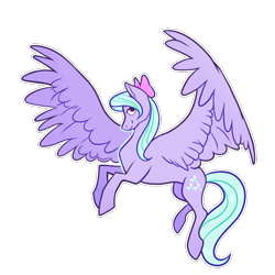 Size: 1000x1000 | Tagged: safe, artist:malphym, character:flitter, species:pegasus, species:pony, februpony, bow, female, flying, hair bow, mare, simple background, solo, transparent background, white outline