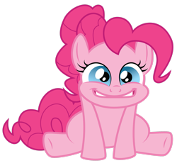 Size: 2513x2387 | Tagged: safe, artist:midnight--blitz, character:pinkie pie, species:earth pony, species:pony, episode:a friend in deed, g4, my little pony: friendship is magic, cute, diapinkes, excited, simple background, transparent background, vector