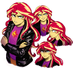 Size: 812x762 | Tagged: safe, artist:nairdags, character:sunset shimmer, equestria girls:equestria girls, g4, my little pony: equestria girls, my little pony:equestria girls, angry, death stare, female, simple background, solo, white background