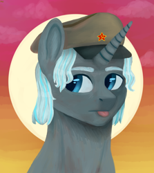 Size: 1450x1624 | Tagged: safe, artist:ske, oc, oc only, species:pony, species:unicorn, solo, tongue out