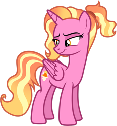 Size: 1280x1379 | Tagged: safe, artist:helenosprime, character:luster dawn, species:alicorn, species:pony, alicornified, female, lustercorn, mare, race swap, simple background, solo, transparent background