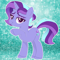 Size: 392x389 | Tagged: safe, artist:connorbal, base used, oc, oc:comet lark, parent:starlight glimmer, parent:trixie, parents:startrix, species:pony, species:unicorn, female, magical lesbian spawn, mare, offspring, pixel art, solo