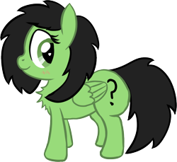 Size: 702x642 | Tagged: safe, artist:craftycirclepony, derpibooru original, oc, oc only, oc:filly anon, species:pegasus, species:pony, blushing, chest fluff, female, filly, food, heart eyes, looking at you, pear, simple background, smiling, solo, thick, transparent background, wingding eyes