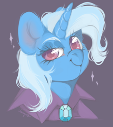 Size: 800x900 | Tagged: safe, artist:joonyash, rcf community, character:trixie, species:pony, species:unicorn, bust, colored pupils, cute, diatrixes, fanart, female, heart eyes, looking at you, portrait, solo, wingding eyes