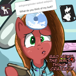 Size: 800x800 | Tagged: safe, artist:ba2sairus, oc, oc:pun, species:earth pony, species:pony, ask pun, ask, female, mare, solo