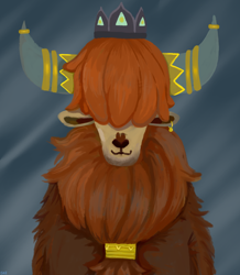 Size: 1920x2200 | Tagged: safe, artist:ske, character:prince rutherford, species:yak, bust, male, portrait, royalty, solo