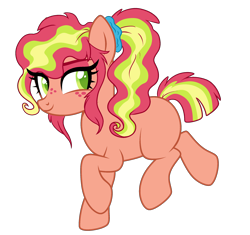 Size: 2300x2162 | Tagged: safe, artist:angei-bites, oc, parent:babs seed, parent:petunia paleo, species:earth pony, species:pony, female, magical lesbian spawn, mare, offspring, parents:petuniaseed, simple background, solo, transparent background
