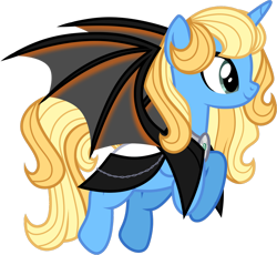 Size: 1280x1178 | Tagged: safe, alternate version, artist:helenosprime, oc, oc:skydeviant, species:alicorn, species:bat pony, species:pony, bat pony alicorn, bat wings, clothing, female, horn, mare, simple background, solo, transparent background, wings