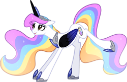 Size: 1280x832 | Tagged: safe, artist:helenosprime, oc, oc:helenos, species:alicorn, species:pony, colored wings, female, mare, simple background, solo, transparent background, wings