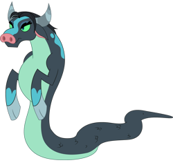 Size: 1024x978 | Tagged: safe, artist:koolfrood, character:queen chrysalis, episode:frenemies, g4, my little pony: friendship is magic, cloven hooves, disguise, disguised changeling, female, green sclera, ophiotaurus, simple background, solo, transparent background, vector