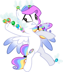 Size: 1280x1452 | Tagged: safe, artist:helenosprime, oc, oc only, oc:helenos, species:pegasus, species:pony, female, mare, parasprite, simple background, solo, spread wings, transparent background, wings