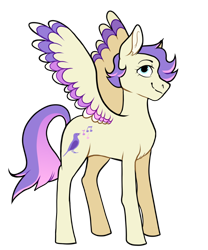 Size: 1024x1228 | Tagged: safe, artist:malphym, oc, oc only, oc:meadowlark, parent:fluttershy, parent:rarity, parents:flarity, species:pegasus, species:pony, magical lesbian spawn, nonbinary, offspring, simple background, solo, transparent background