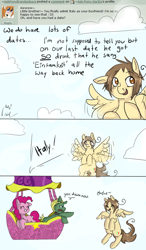 Size: 620x1060 | Tagged: safe, artist:ask-pony-gerita, character:pinkie pie, species:earth pony, species:pegasus, species:pony, ask, caught, cloud, comic, dialogue, female, flying, germany, hetalia, hot air balloon, italy, male, mare, ponified, smiling, stallion