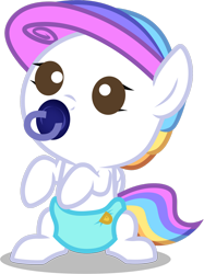 Size: 1280x1710 | Tagged: safe, artist:helenosprime, oc, oc:helenos, species:pony, baby, baby pony, pacifier, simple background, solo, transparent background