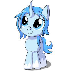 Size: 400x400 | Tagged: safe, artist:ask-pony-gerita, species:pony, species:unicorn, antarctica, curved horn, eyelashes, female, filly, hetalia, horn, ponified, simple background, smiling, socks (coat marking), solo, transparent background