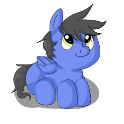 Size: 400x400 | Tagged: safe, artist:ask-pony-gerita, species:pegasus, species:pony, female, filly, hetalia, italy, looking up, ponified, simple background, smiling, solo, transparent background