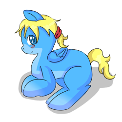 Size: 400x400 | Tagged: safe, artist:ask-pony-gerita, species:pegasus, species:pony, blushing, colt, france, hetalia, male, ponified, simple background, smiling, solo, transparent background