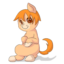 Size: 400x400 | Tagged: safe, artist:ask-pony-gerita, species:earth pony, species:pony, colored hooves, colt, hetalia, ireland, male, ponified, simple background, smiling, solo, transparent background
