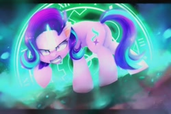 Size: 1500x1000 | Tagged: safe, artist:lostdreamm, character:starlight glimmer, species:pony, species:unicorn, angry, butt, female, glowing horn, horn, mare, plot, solo