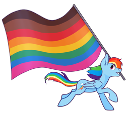 Size: 1500x1350 | Tagged: safe, artist:malphym, character:rainbow dash, species:pegasus, species:pony, female, gay pride flag, mare, mouth hold, pride, pride flag, pride month, raised hoof, raised leg, running, simple background, solo, transparent background