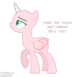 Size: 1800x1800 | Tagged: safe, artist:biitt, oc, oc only, species:alicorn, species:pony, episode:celestial advice, g4, my little pony: friendship is magic, alicorn oc, bald, base, horn, raised hoof, simple background, smiling, smug, solo, text, transparent background, wings