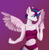 Size: 1670x1700 | Tagged: safe, artist:ske, character:princess flurry heart, species:alicorn, species:anthro, female, gradient background, mare, midriff, older, older flurry heart, profile, solo, spread wings, tube top, wings