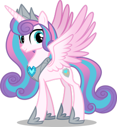 Size: 1280x1386 | Tagged: safe, alternate version, artist:helenosprime, character:princess flurry heart, species:pony, crown, cute, female, flurrybetes, jewelry, older, older flurry heart, regalia, simple background, solo, transparent background