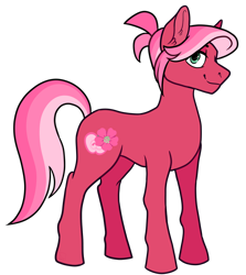 Size: 1024x1150 | Tagged: safe, artist:malphym, oc, oc:ambrosia apple, parent:big macintosh, parent:dumbbell, parents:dumbmac, species:earth pony, species:pony, female, magical gay spawn, mare, offspring, simple background, solo, transparent background