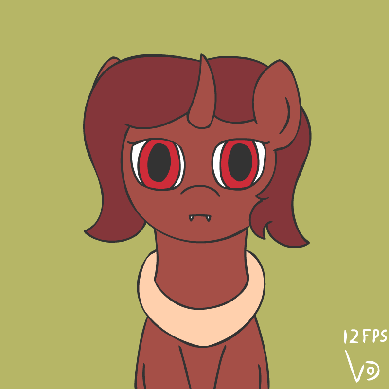 Size: 800x800 | Tagged: safe, artist:vohd, oc, oc only, oc:red flux, species:changeling, animated, commission, cute, frame by frame, red changeling, squigglevision