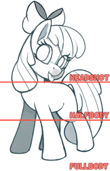 Size: 2200x3400 | Tagged: safe, artist:digitalart, artist:rivin177, character:apple bloom, species:earth pony, species:pony, episode:the last problem, g4, my little pony: friendship is magic, commission, example, sketch, sketch commission, tongue out