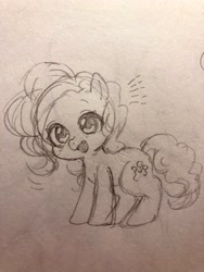 Size: 1536x2048 | Tagged: safe, artist:raimugi____, character:pinkie pie, cute, diapinkes, female, pencil drawing, sketch, smiling, solo, traditional art