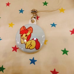 Size: 2048x2048 | Tagged: safe, artist:rai_ra, character:apple bloom, g4, irl, keychain, photo, smiling, solo