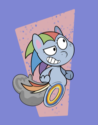 Size: 1079x1370 | Tagged: safe, artist:amynewblue, character:rainbow dash, episode:potion mystery, g4.5, my little pony: pony life, my little pony:pony life, spoiler:pony life s01e19, sonic the hedgehog (series), sonic-style rainbow dash