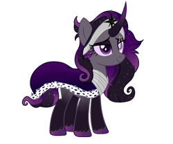 Size: 1800x1500 | Tagged: safe, artist:angei-bites, oc, oc:crystal gleam, species:pony, species:unicorn, g4, cloak, clothing, curved horn, female, horn, mare, simple background, solo, transparent background