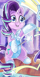 Size: 842x1591 | Tagged: safe, artist:sophillia, idw, character:starlight glimmer, species:pony, species:unicorn, g4, spoiler:comic, spoiler:comic69, clothing, cropped, cute, female, glimmerbetes, magician outfit, mare, solo
