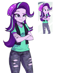 Size: 611x764 | Tagged: safe, artist:nairdags, screencap, character:starlight glimmer, species:eqg human, equestria girls:mirror magic, g4, my little pony: equestria girls, my little pony:equestria girls, spoiler:eqg specials, beanie, clothing, female, hat, screencap reference, simple background, smiling, smirk, solo, white background