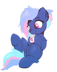 Size: 1200x1500 | Tagged: safe, artist:rhythmpixel, oc, oc only, oc:bit rate, species:earth pony, species:pony, g4, cup, female, lineless, mare, simple background, solo, transparent background