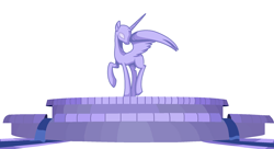Size: 1980x1080 | Tagged: safe, artist:thieeur-nawng, species:alicorn, species:pony, g4, base, no pony, simple background, statue, white background