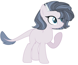 Size: 5241x4353 | Tagged: safe, artist:thieeur-nawng, base used, oc, oc only, parent:rarity, parent:spike, parents:sparity, species:dracony, species:pony, g4, hybrid, interspecies offspring, leonine tail, offspring, raised hoof, simple background, solo, white background