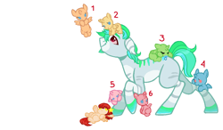 Size: 1000x584 | Tagged: safe, artist:thieeur-nawng, base used, oc, oc only, species:alicorn, species:earth pony, species:pony, g4, alicorn oc, baby, baby pony, bald, earth pony oc, group, horn, male, simple background, stallion, white background, wings