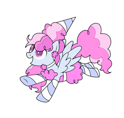 Size: 918x870 | Tagged: safe, artist:icey-wicey-1517, artist:kb-gamerartist, edit, character:cotton sky, species:pegasus, species:pony, g4, blushing, choker, clothing, collaboration, color edit, colored, costume, cotton candy, ear piercing, earring, female, flying, halloween, halloween costume, holiday, jewelry, mare, nightmare night, nightmare night costume, open mouth, piercing, simple background, socks, solo, striped socks, transparent background