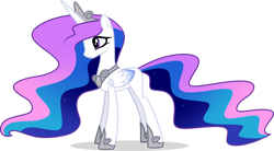 Size: 1280x704 | Tagged: safe, artist:helenosprime, oc, oc only, oc:etheria, species:alicorn, species:pony, g4, colored wings, crown, ethereal mane, female, gradient wings, jewelry, mare, not celestia, regalia, simple background, solo, transparent background, wings