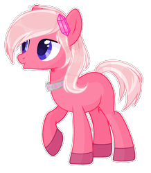 Size: 1588x1824 | Tagged: safe, artist:thieeur-nawng, artist:tocyabases, base used, oc, oc only, species:earth pony, species:pony, g4, collar, colored hooves, earth pony oc, simple background, solo, transparent background