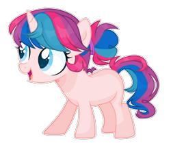 Size: 2560x2240 | Tagged: safe, artist:lazuli, artist:thieeur-nawng, base used, oc, oc only, species:pony, species:unicorn, g4, female, filly, horn, open mouth, simple background, solo, transparent background, unicorn oc
